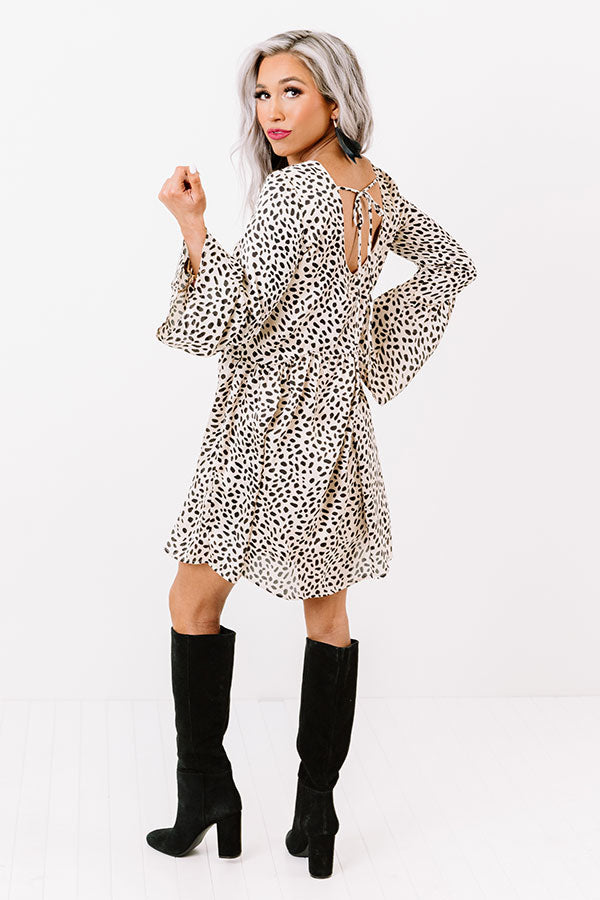 Best In Show Cheetah Print Babydoll Dress