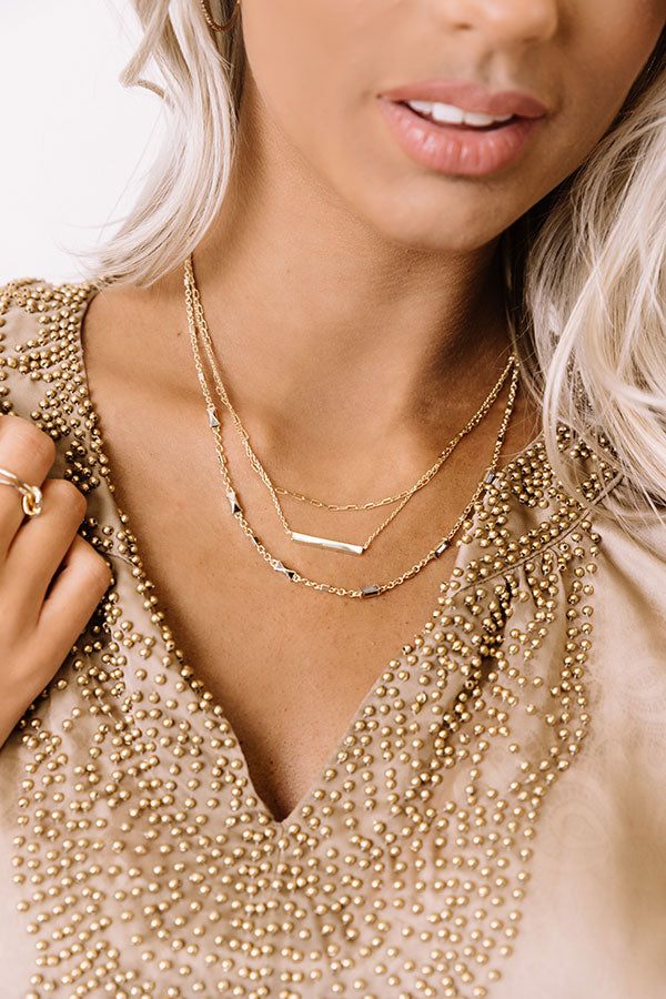 Kendra Scott Addison Triple Strand Necklace in Gold Image - 2