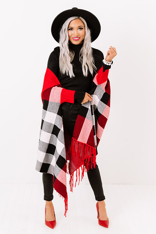Paris Promises Poncho In Red