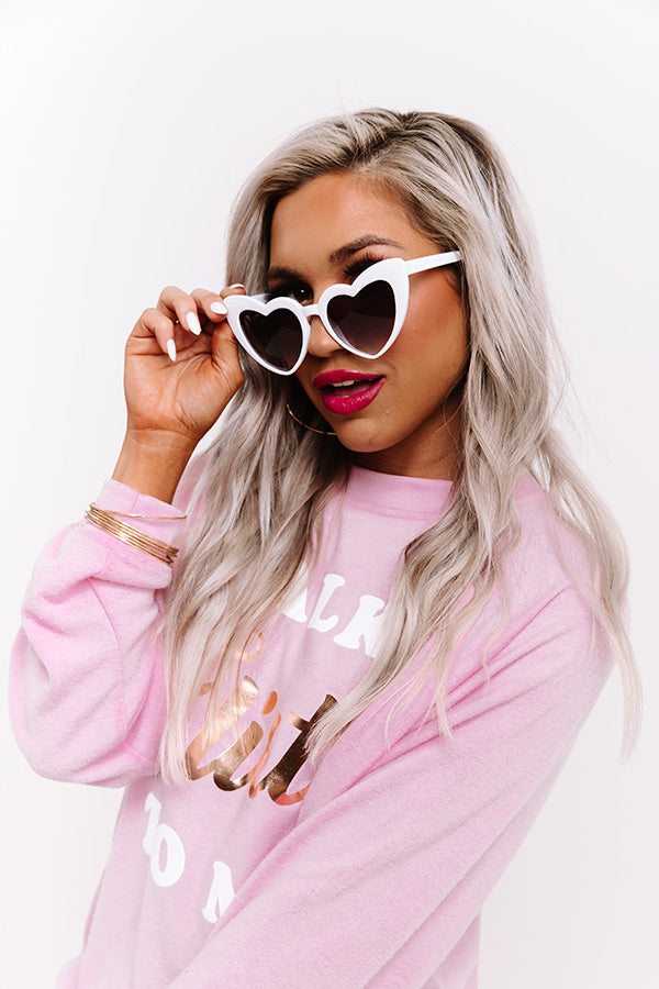 Hearts And Kisses Sunnies In White