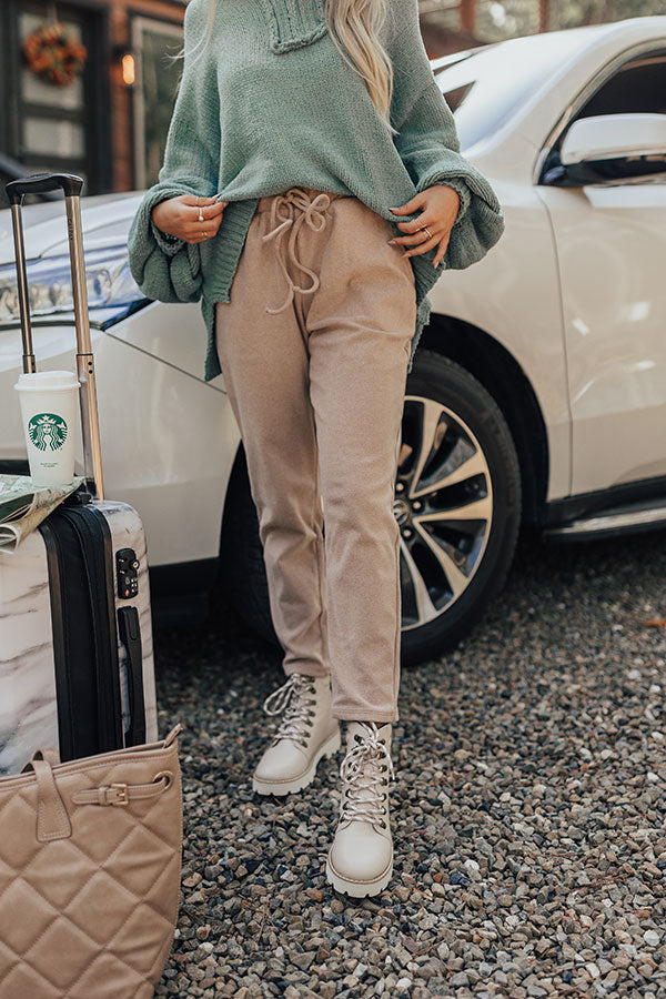 Cozy Perk Joggers in Iced Latte