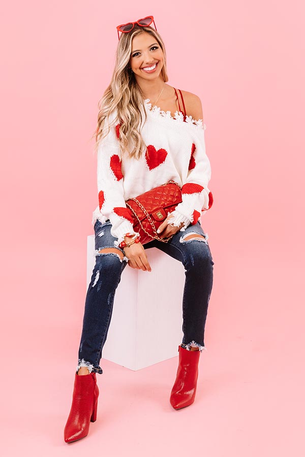 Breaking Hearts Distressed Sweater