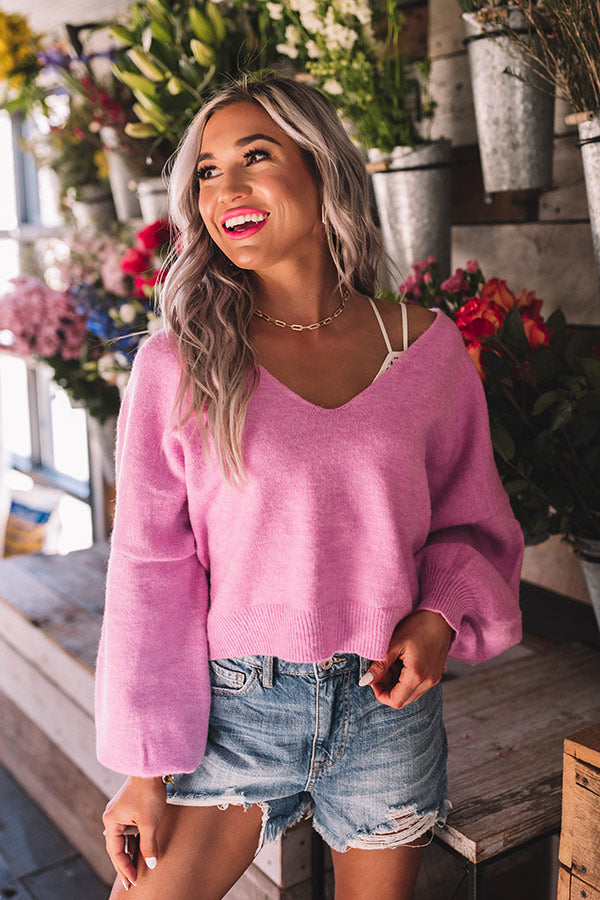 It Girl Status Sweater In Violet • Impressions Online Boutique