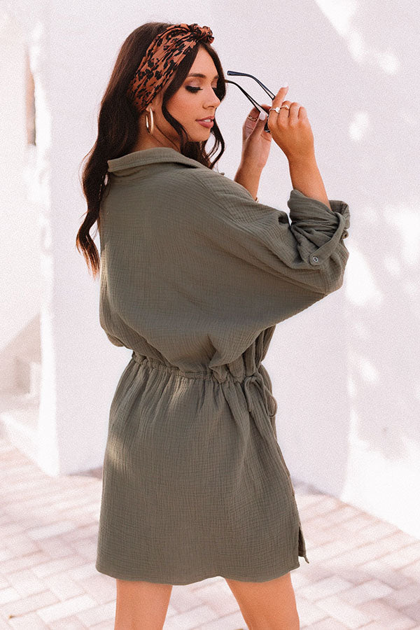 Effortless Vibes Dress In Sage