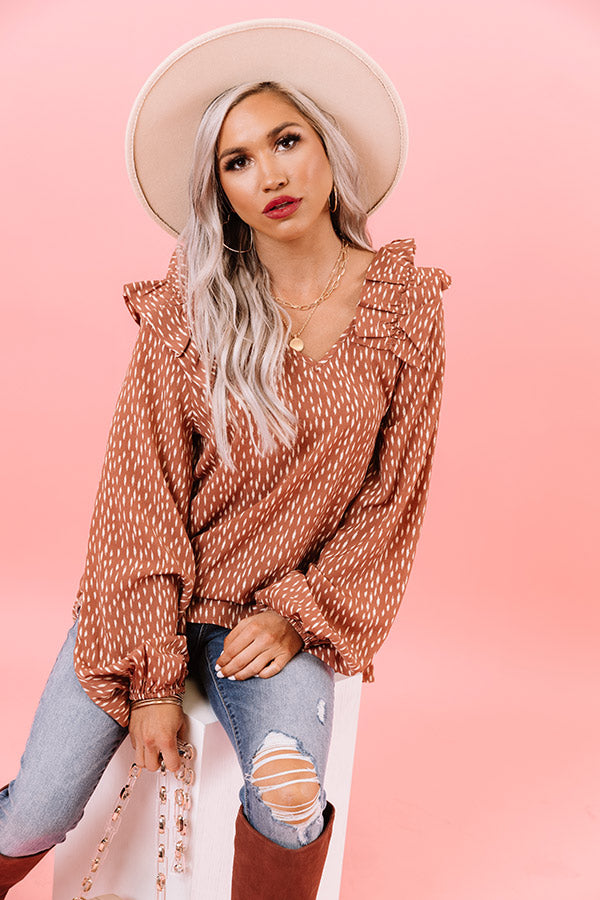 First Fling Shift Top in Rustic Rose