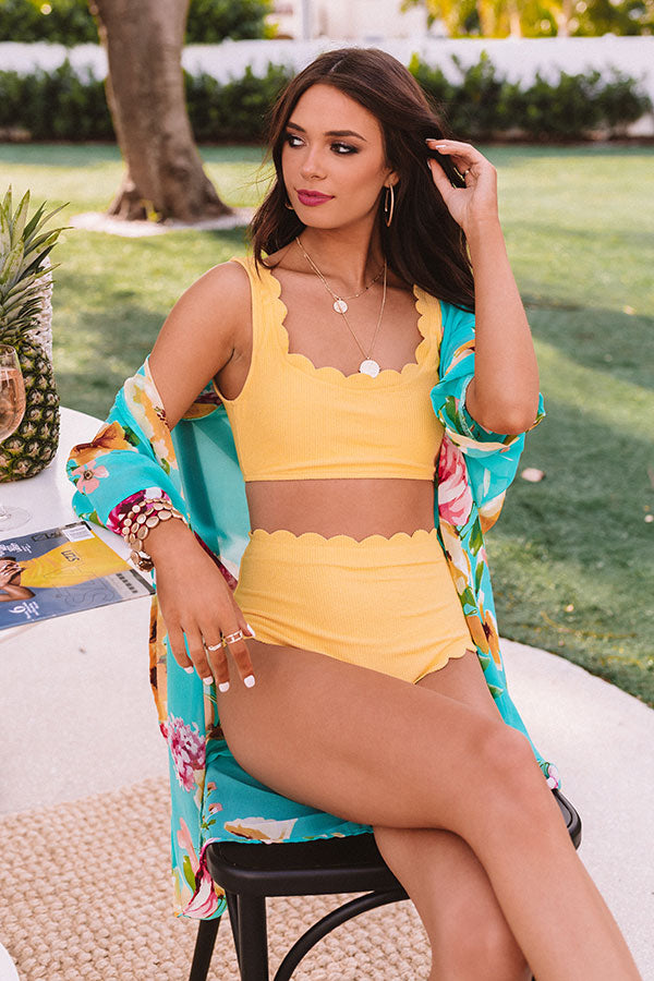 My Sunny Side Scallop Bikini Top