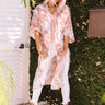 Under The Palm Trees Duster in Coral Image - 1