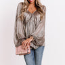 Sangria Sunrise Babydoll Top in Olive Image - 1