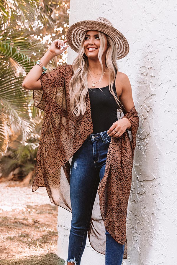 Chic Matters Cheetah Print Overlay in Brown