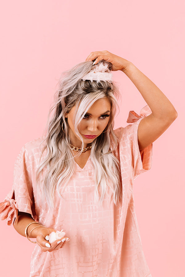 Brunch Scrunchie in Frayed Blush