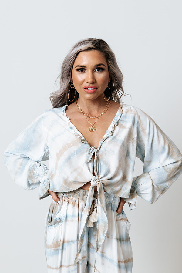 Sunny Vale Front Tie Top