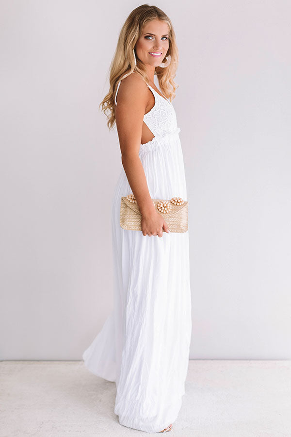 The Grand Reveal Maxi Dress in White