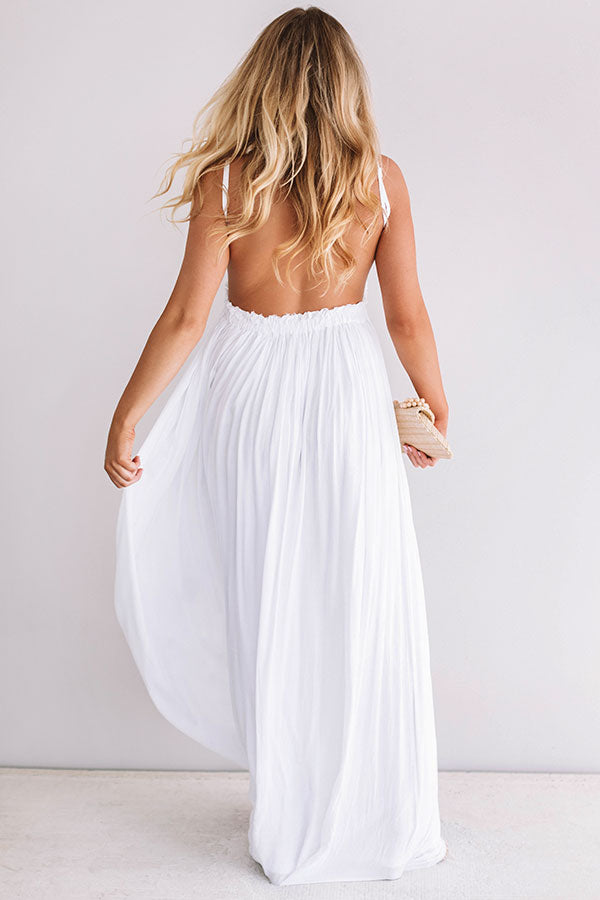 The Grand Reveal Maxi Dress in White