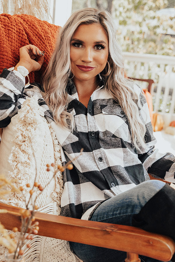 Cozy For Days Unisex Flannel in White