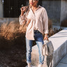 NYC Studio Corduroy Button Up in Light Iced Latte Image - 1
