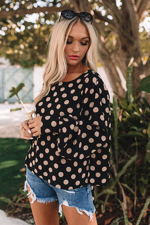 Party Hopper Open Back Polka Dot Top