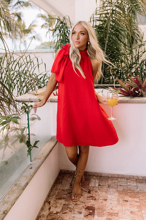 Friday Night Glam Shift Dress in Red Friday Night Glam Shift Dress in Red