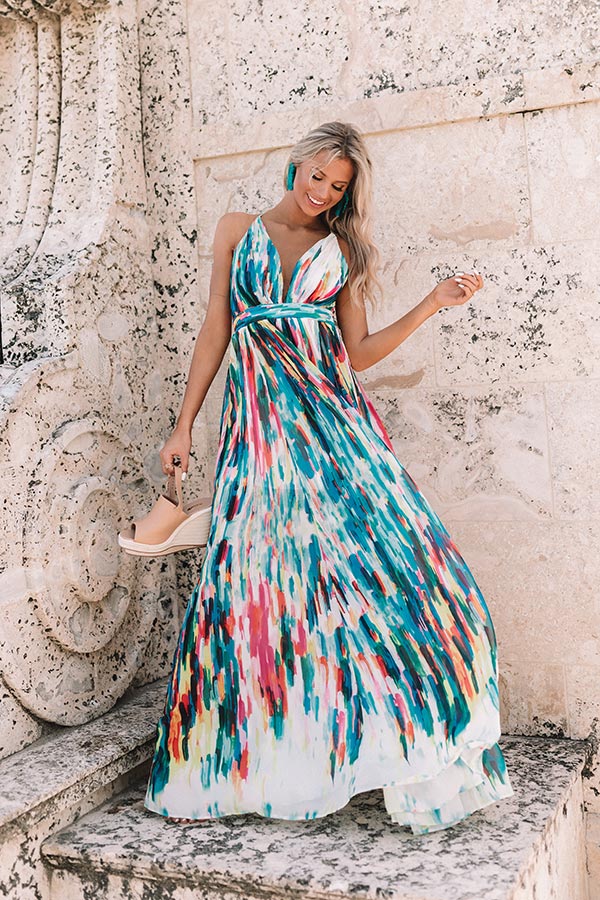 Paris Premier Watercolor Maxi Dress