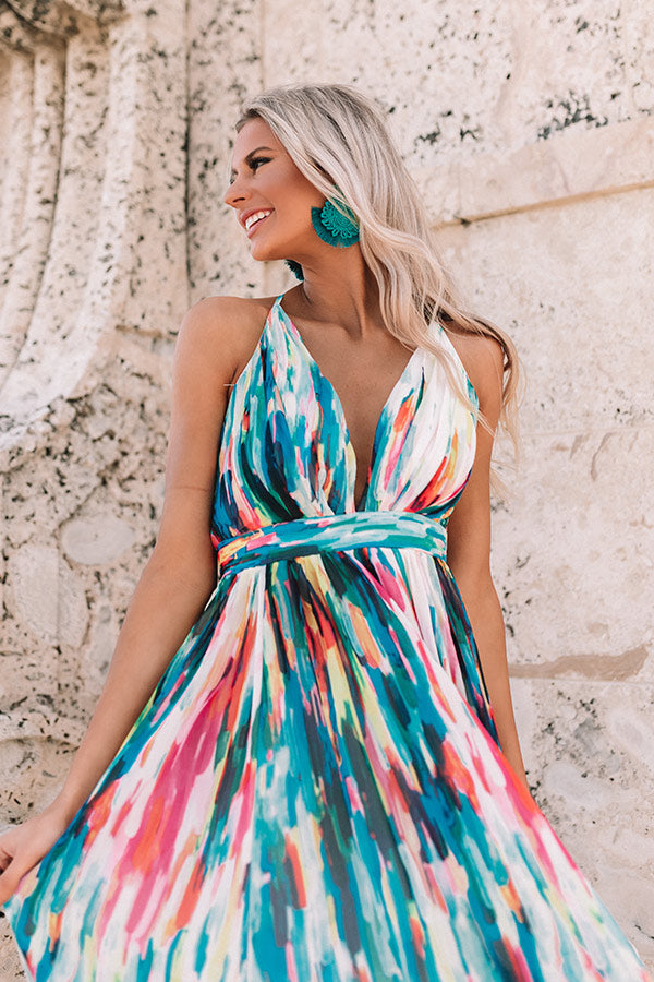 Paris Premier Watercolor Maxi Dress Image - 2
