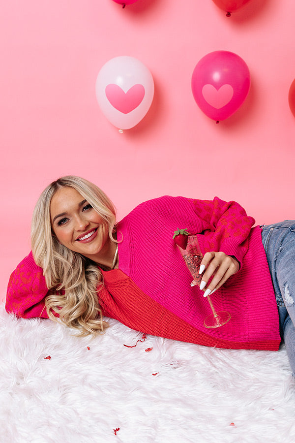 Candy Crush Color Block Sweater in Pink Image - 5