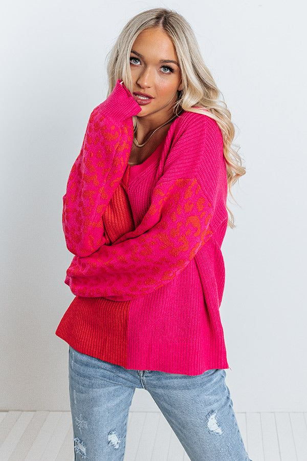 Candy Crush Color Block Sweater in Pink Image - 4