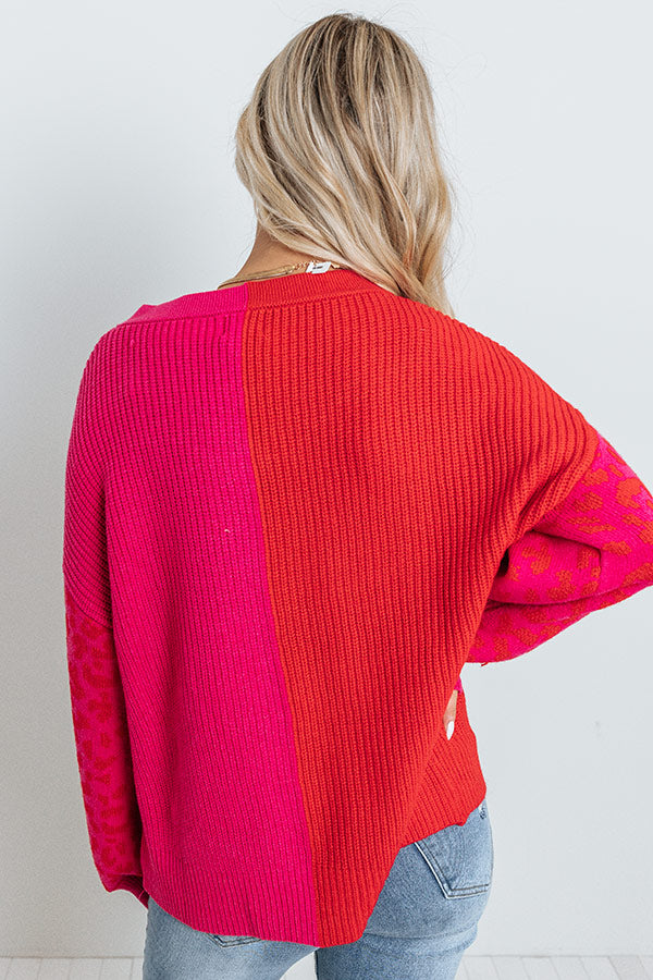 Candy Crush Color Block Sweater in Pink Image - 1
