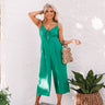 West Hollywood Front Tie Jumpsuit in Kelly Green Image - 1