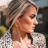 On Record Crystal Hoop Earrings Image - 1
