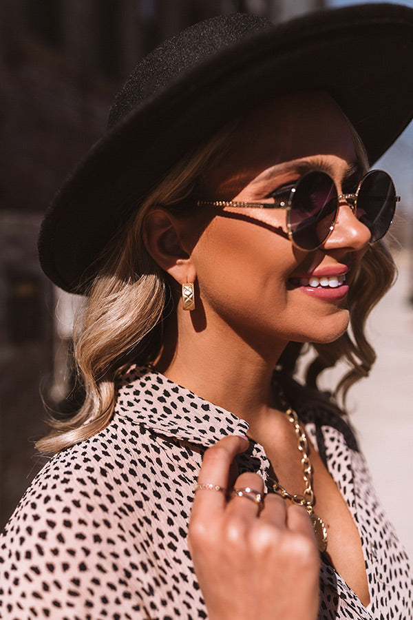 First In Line Hoop Earrings In Gold