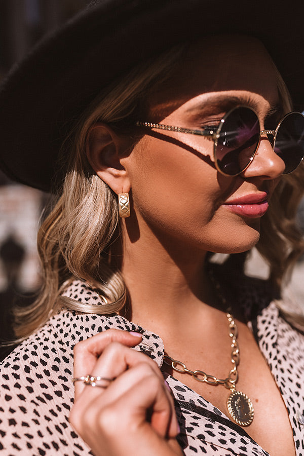 First In Line Hoop Earrings In Gold