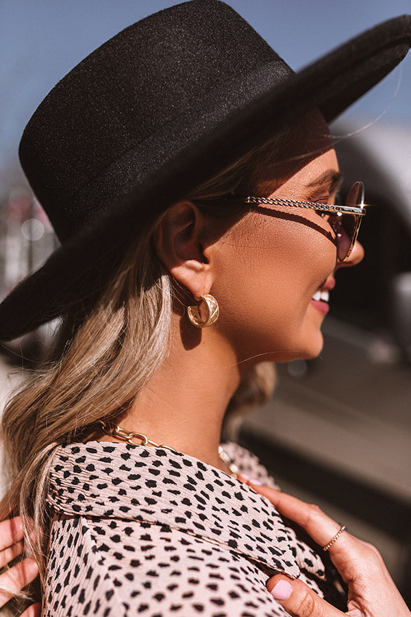 First In Line Hoop Earrings In Gold