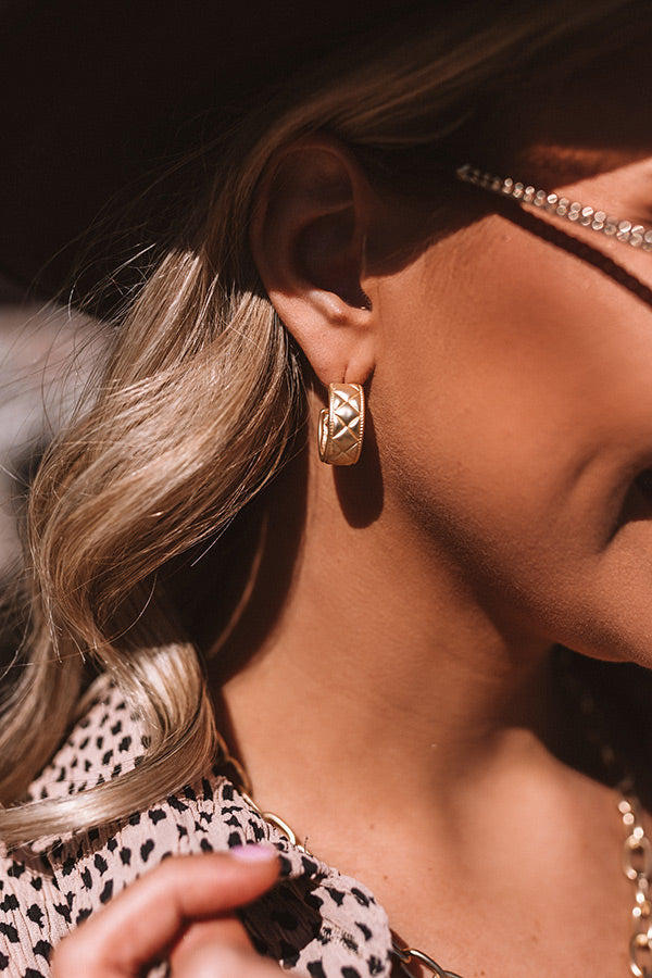 First In Line Hoop Earrings In Gold