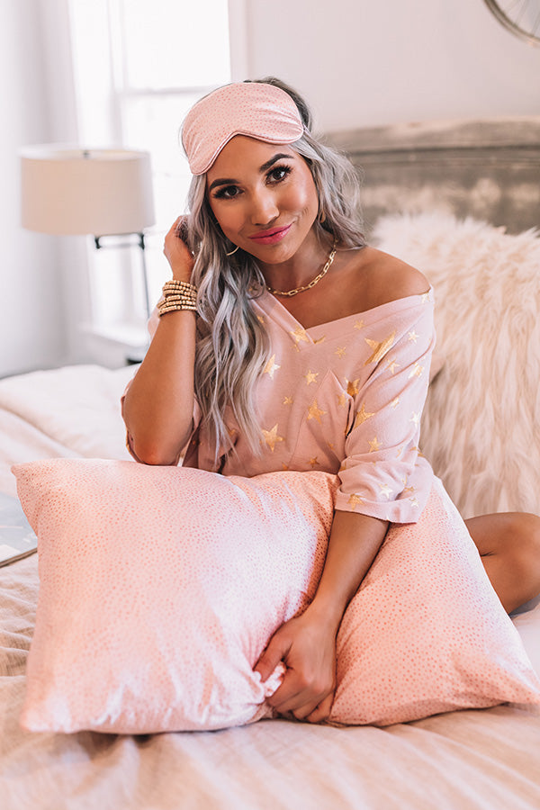 Satin Pillowcase in Blush Micro Dot