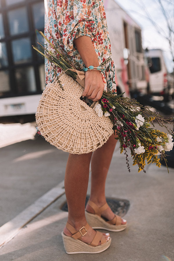Myrtle Beach Woven Crossbody In Ivory