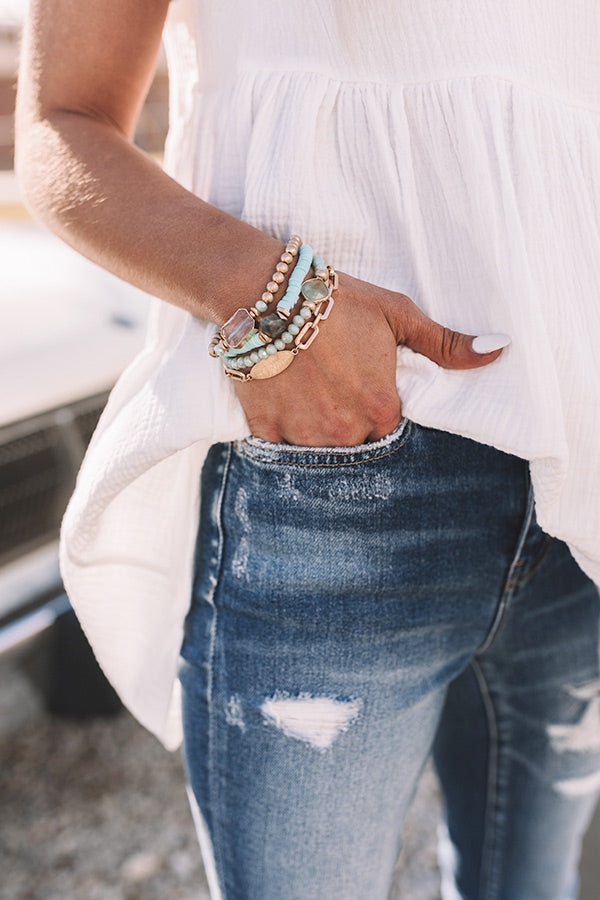Favorite Of All Bracelet Set In Aqua