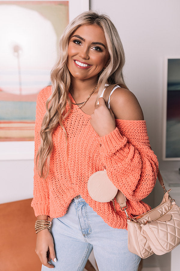 Eye Candy Tunic Sweater in Persimmon