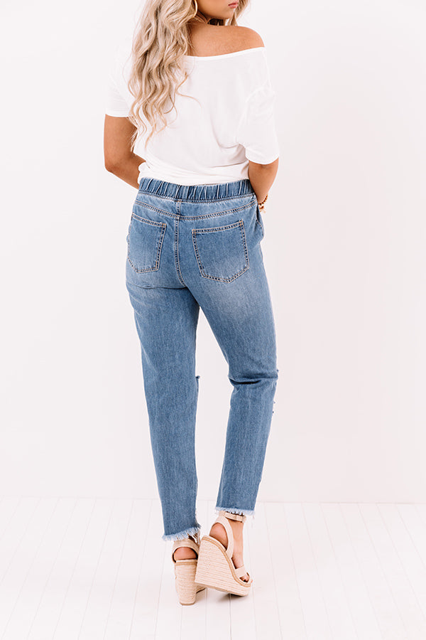The Sabrina High Waist Distressed Relaxed Skinny In Medium Wash ...