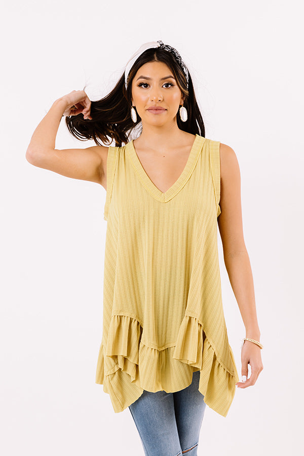 Tahiti Escape Shift Top In Yellow