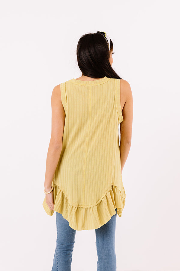 Tahiti Escape Shift Top In Yellow