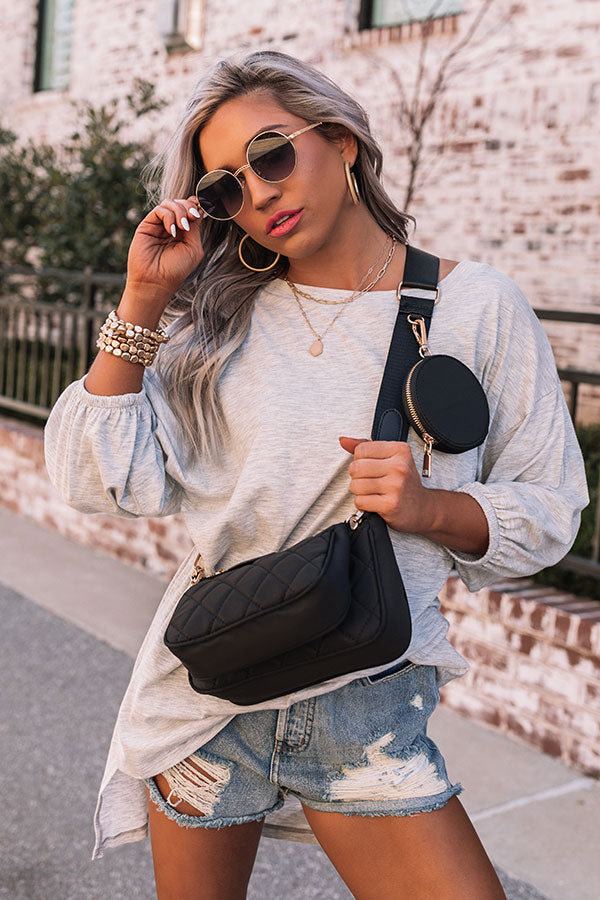 Wishlist Worthy 2 In 1 Crossbody In Black