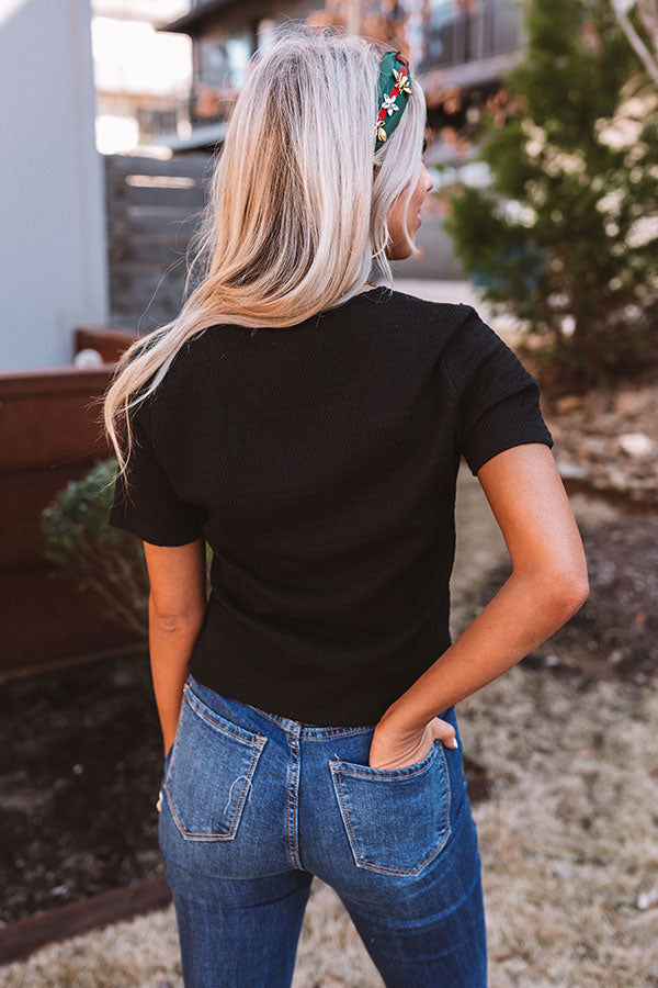 Attempt To Charm Shift Top In Black