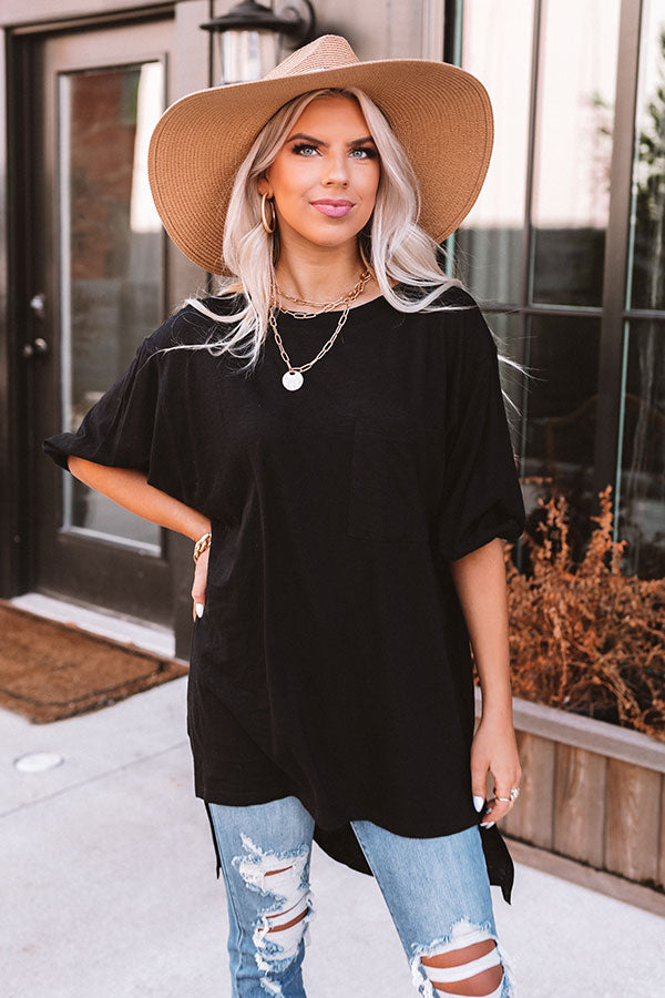 Keep It Simple Shift Tee In Black