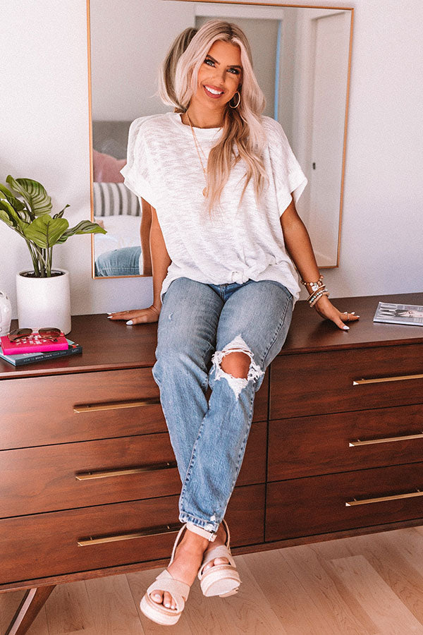 Across The Room Knit Top In White