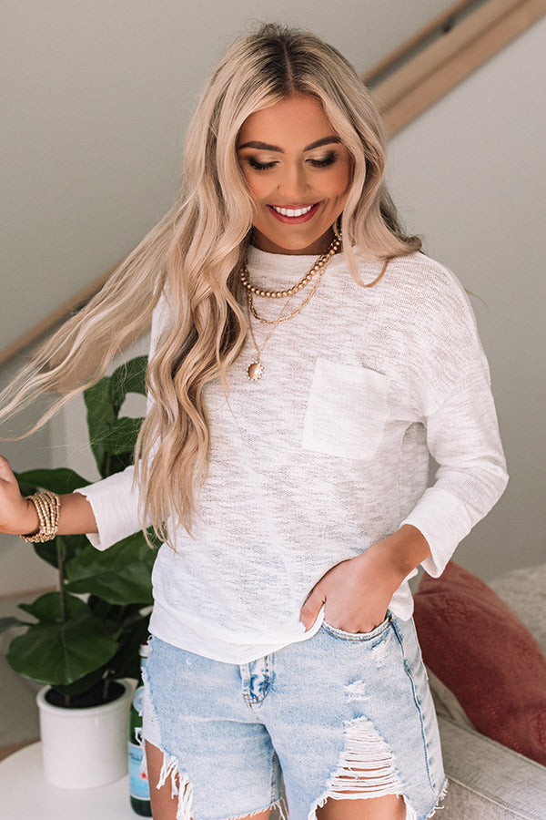 Chic Forever Knit Top In White • Impressions Online Boutique