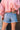 Just USA The Hannah High Waist Distressed Shorts In Medium Wash
