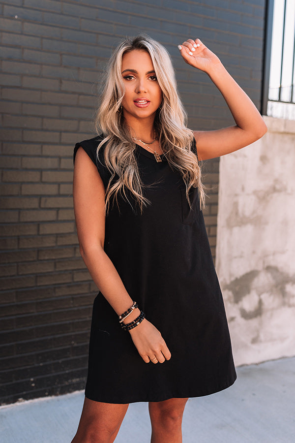Set For Sun T-Shirt Dress In Black