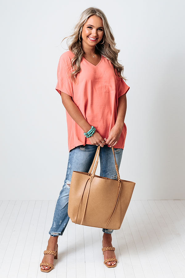 L.A. Lifestyle Shift Top In Coral