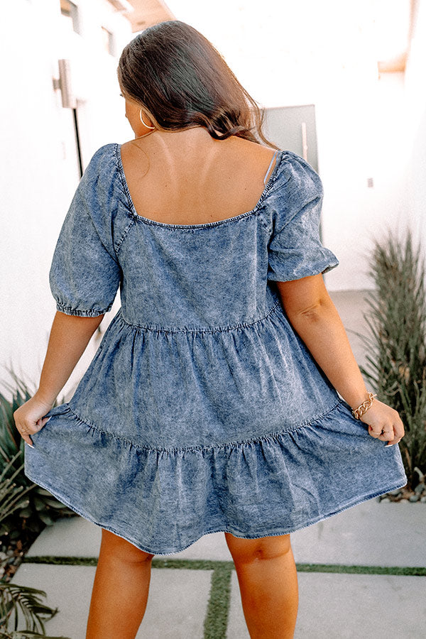 Pass Through Town Chambray Dress Curves