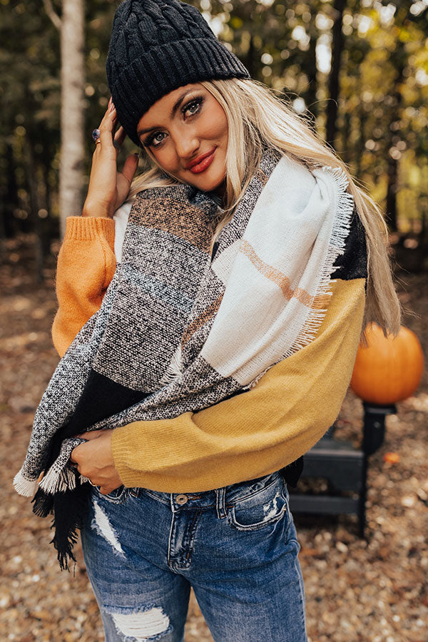 Brooklyn Bridge Blanket Scarf in Ivory