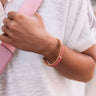 Kendra Scott Raven Gold Braided Cuff Bracelet in Coral Mix Image - 1